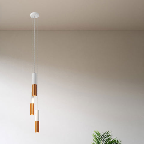 Creative Cables Tube Klyngependel Hvid/Kobber