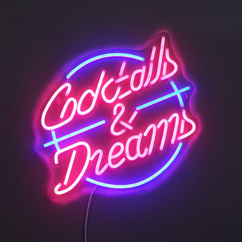 Cocktails and Dreams Neon Væglampe
