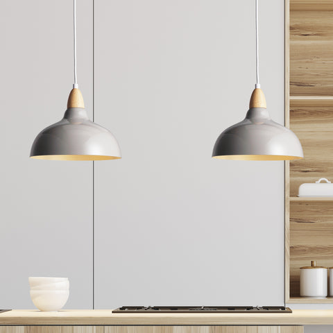 Oak Pendel Ø24 Glossy Grå