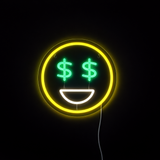 Emoji Dollar Neonskilt