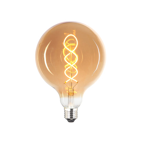 LED G125 Spiral Amber Dæmpbar (E27)