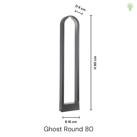 Ghost Round LED Udendørs Havelampe 80cm