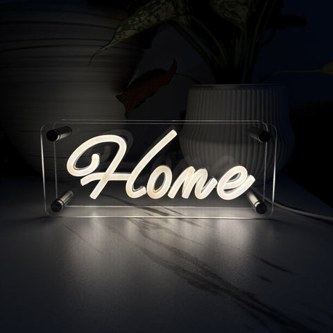 Home LED Neon Box Bordlampe