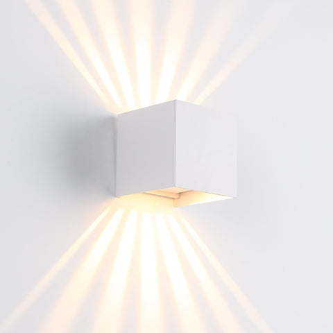 Cube Sunset IP65 6W Udendørs Væglampe Hvid
