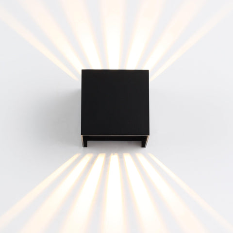 Cube Sunset IP65 6W Udendørs Væglampe Sort