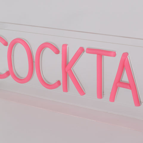 Cocktails LED Neon Box Bordlampe