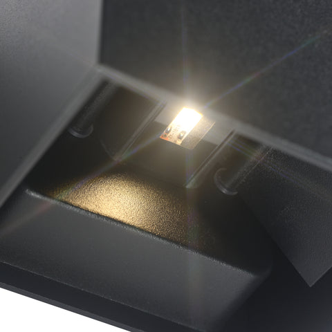 LED Væglampe IP65 12W Udendørs Sort