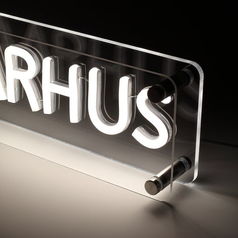 Århus LED Neon Box Bordlampe