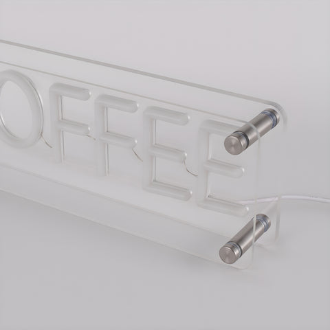 Coffee LED Neon Box Bordlampe