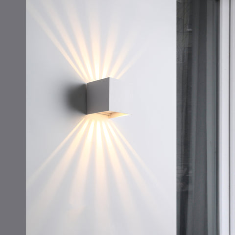 Cube Sunset IP65 6W Udendørs Væglampe Hvid