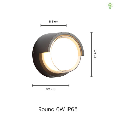 Round 6W Væglampe
