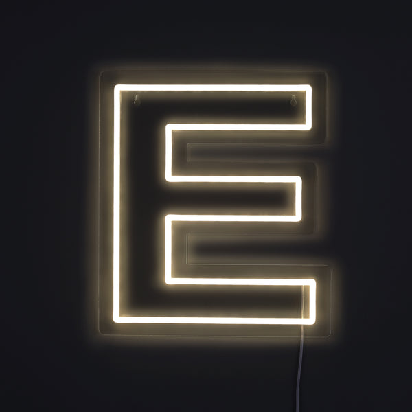 Bogstav E Neon Væglampe