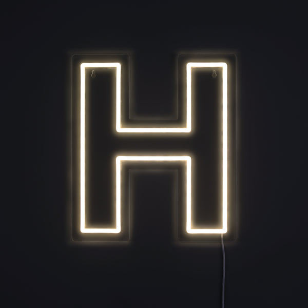 Bogstav H Neon Væglampe
