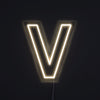 Bogstav V Neon Væglampe