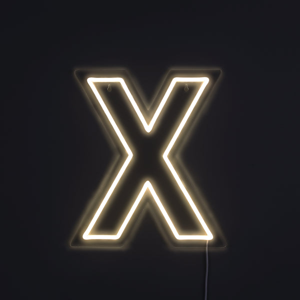 Bogstav X Neon Væglampe