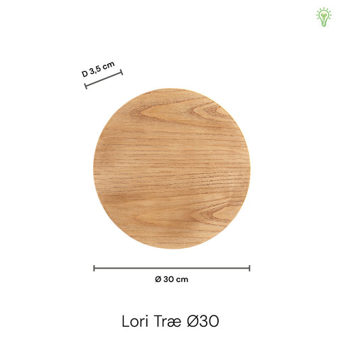 Lori Væglampe Ø30 Træ
