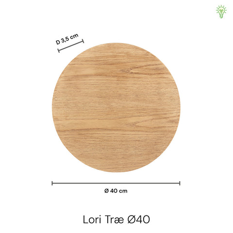 Lori Væglampe Ø40 Træ