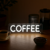 Coffee LED Neon Box Bordlampe