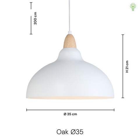 Oak Pendel Ø35 Grøn