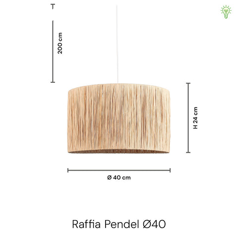 Raffia Pendel Ø40