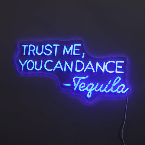 Trust Me You Can Dance Neon Væglampe Blå