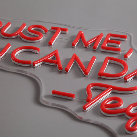 Trust Me You Can Dance Neon Væglampe Rød