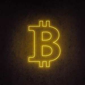 Lightish Bitcoin Neon Væglampe