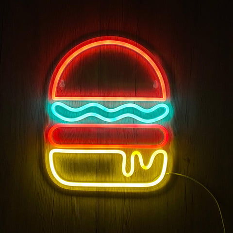 Burger Neon Væglampe