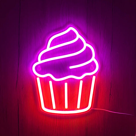 Lightish Cupcake Neon Væglampe