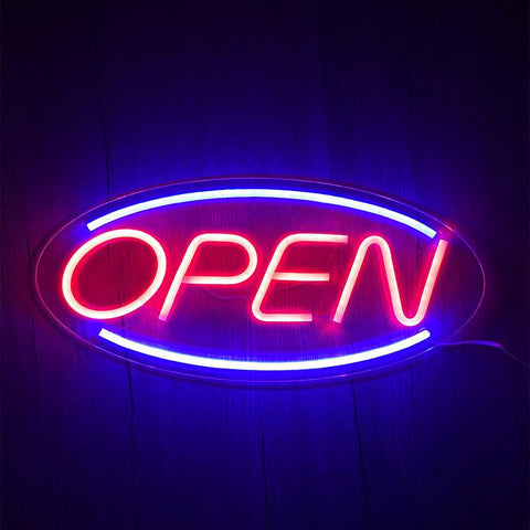 Open Neon Væglampe