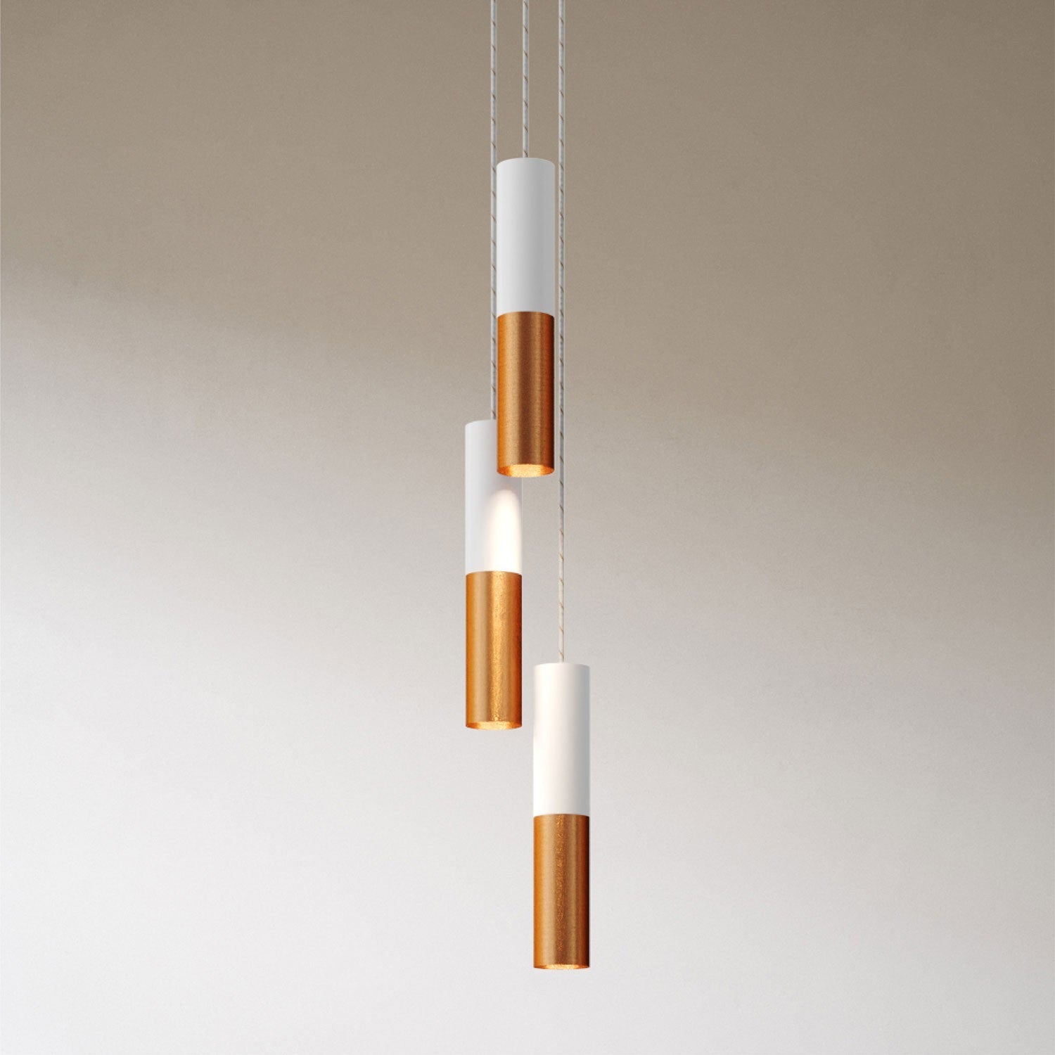 Creative Cables Tube Klyngependel Hvid/Kobber