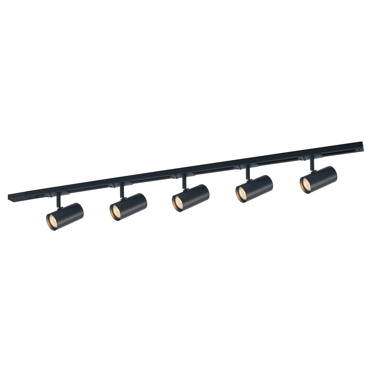 Prime 5-Spotskinne GU10 Sort-Nordics Pro-OutletLamper.dk