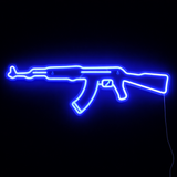 AK-47 Neon Væglampe Blå