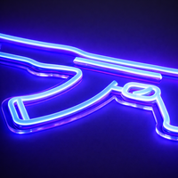 AK-47 Neon Væglampe Blå