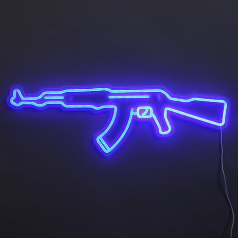 AK-47 Neon Væglampe Blå