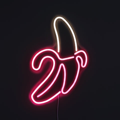 Banana Neon Væglampe Pink