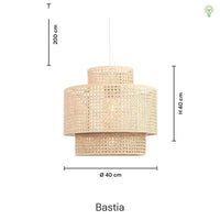 Bastia Pendel Rattan Ø40