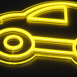 Bubble Car Neon Væglampe Gul