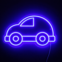 Bubble Car Neon Væglampe Blå