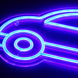 Bubble Car Neon Væglampe Blå