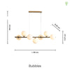 Bubbles Langbordspendel 90cm Smoke