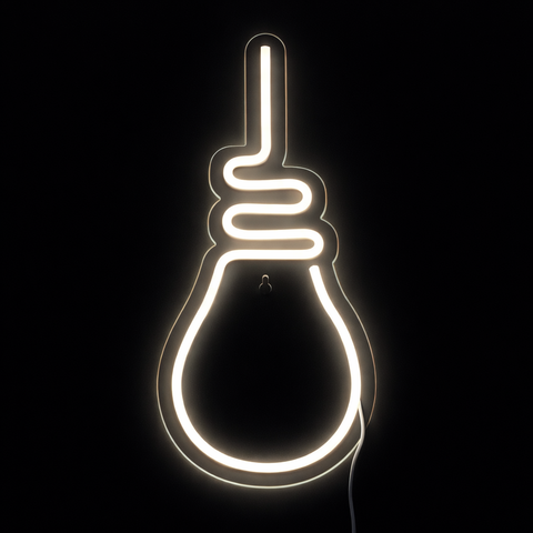 Bulb Neon Væglampe Varm Hvid
