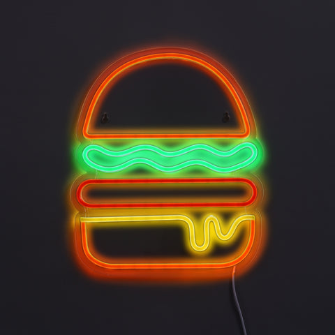 Burger Neon Væglampe