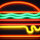 Burger Neon Væglampe