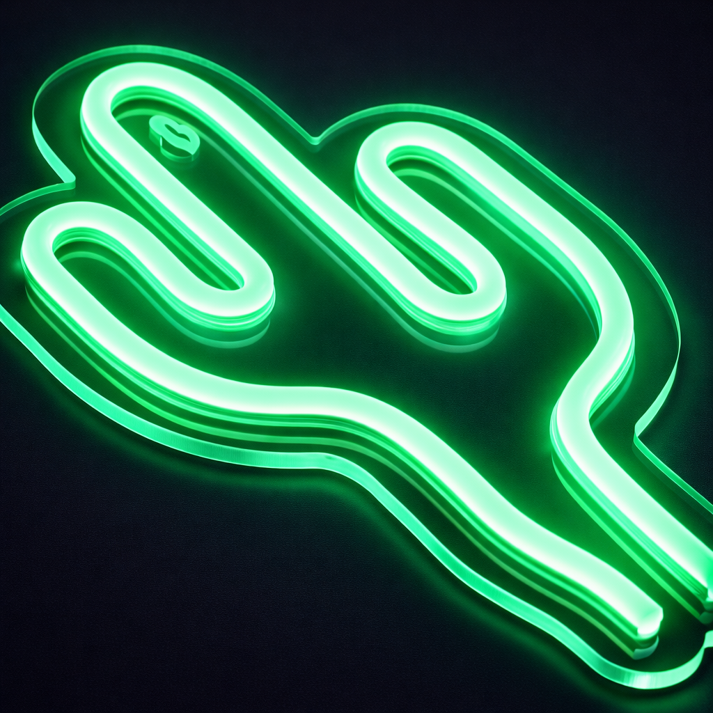 Cactus Mini Neon Væglampe