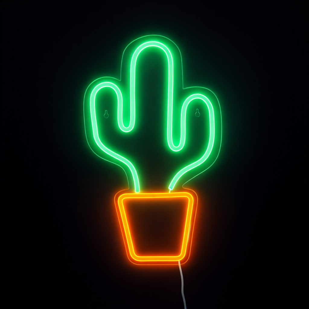 Cactus Neon Væglampe