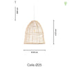 Celis Rattan Pendel Ø25