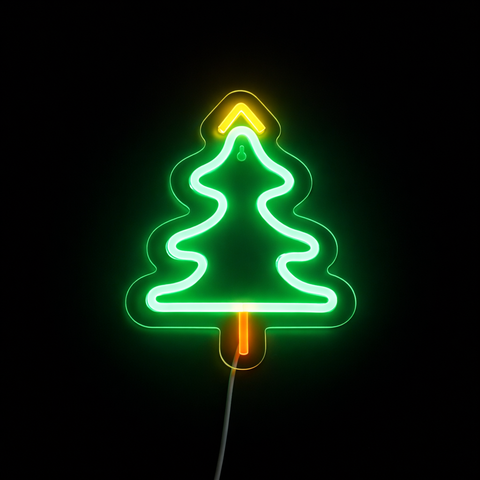 Christmas Tree Neon Væglampe