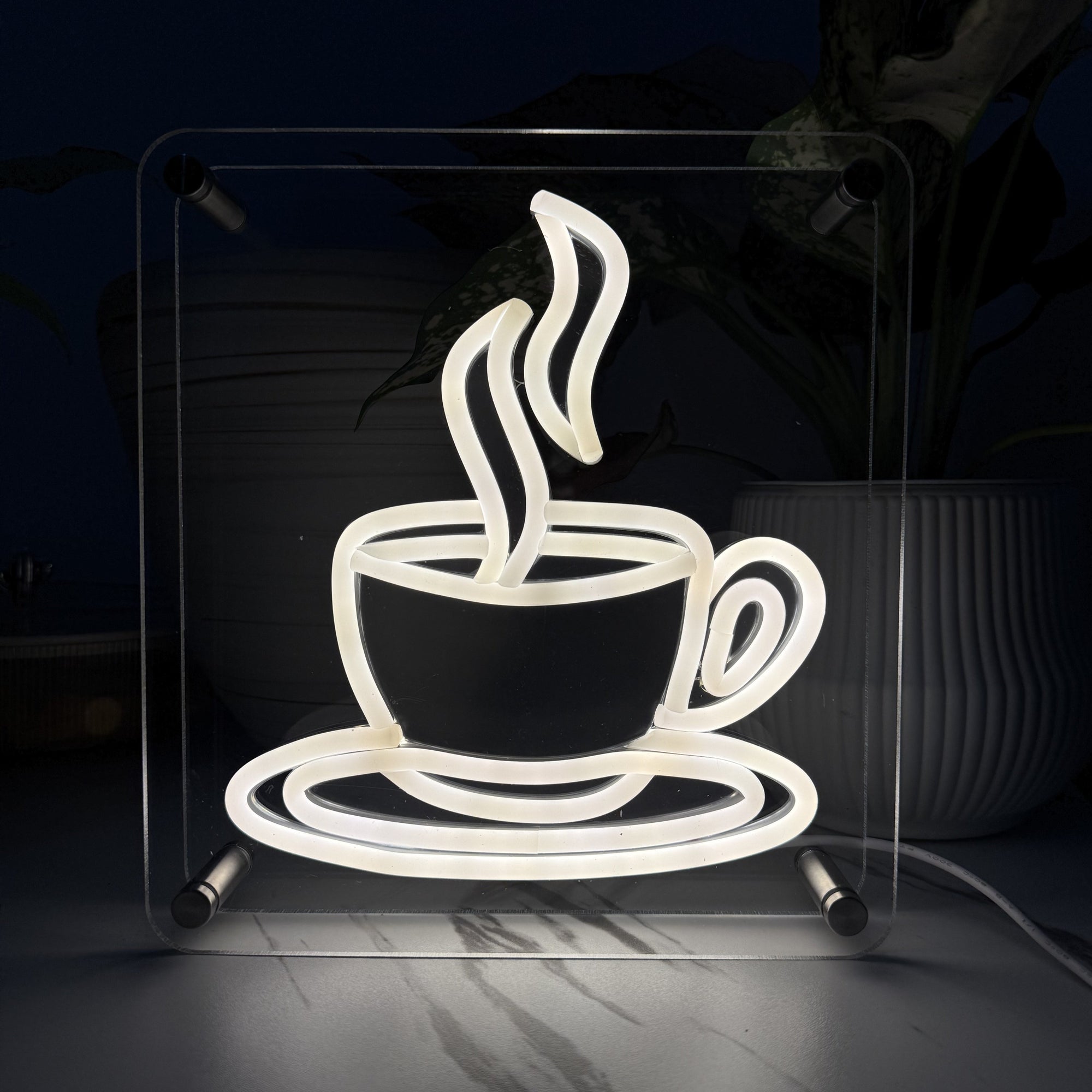Coffee LED Neon Box Bordlampe-Lightish-OutletLamper.dk