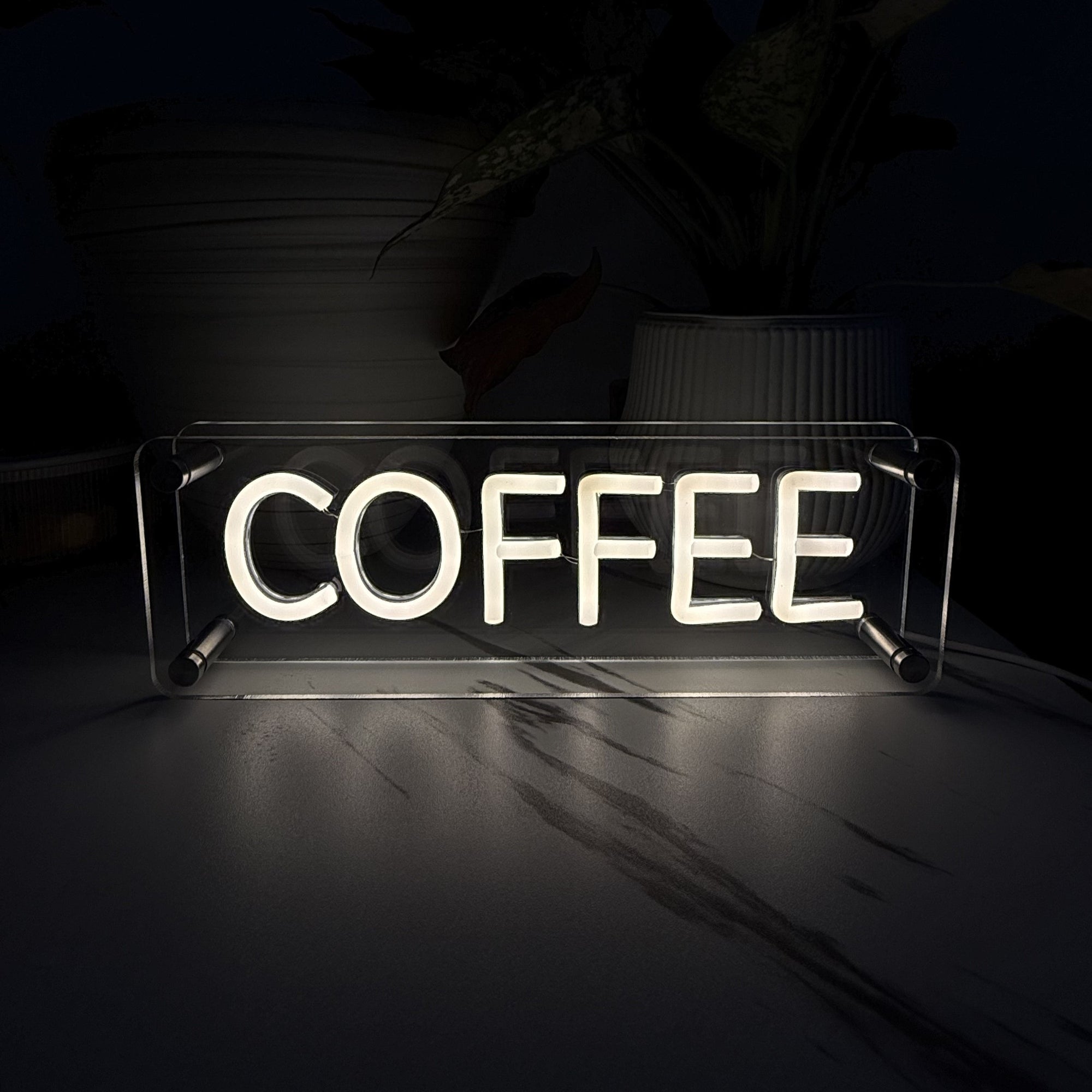Coffee LED Neon Box Bordlampe-Lightish-OutletLamper.dk